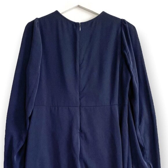 Thakoon Collective Ruched Puff Sleeve Mini Dress, Size 12, Blue - Picture 8 of 13
